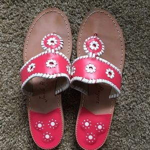 Pink and White Jack Rogers